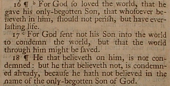 Text from a KJV Bible printed in 1761.
